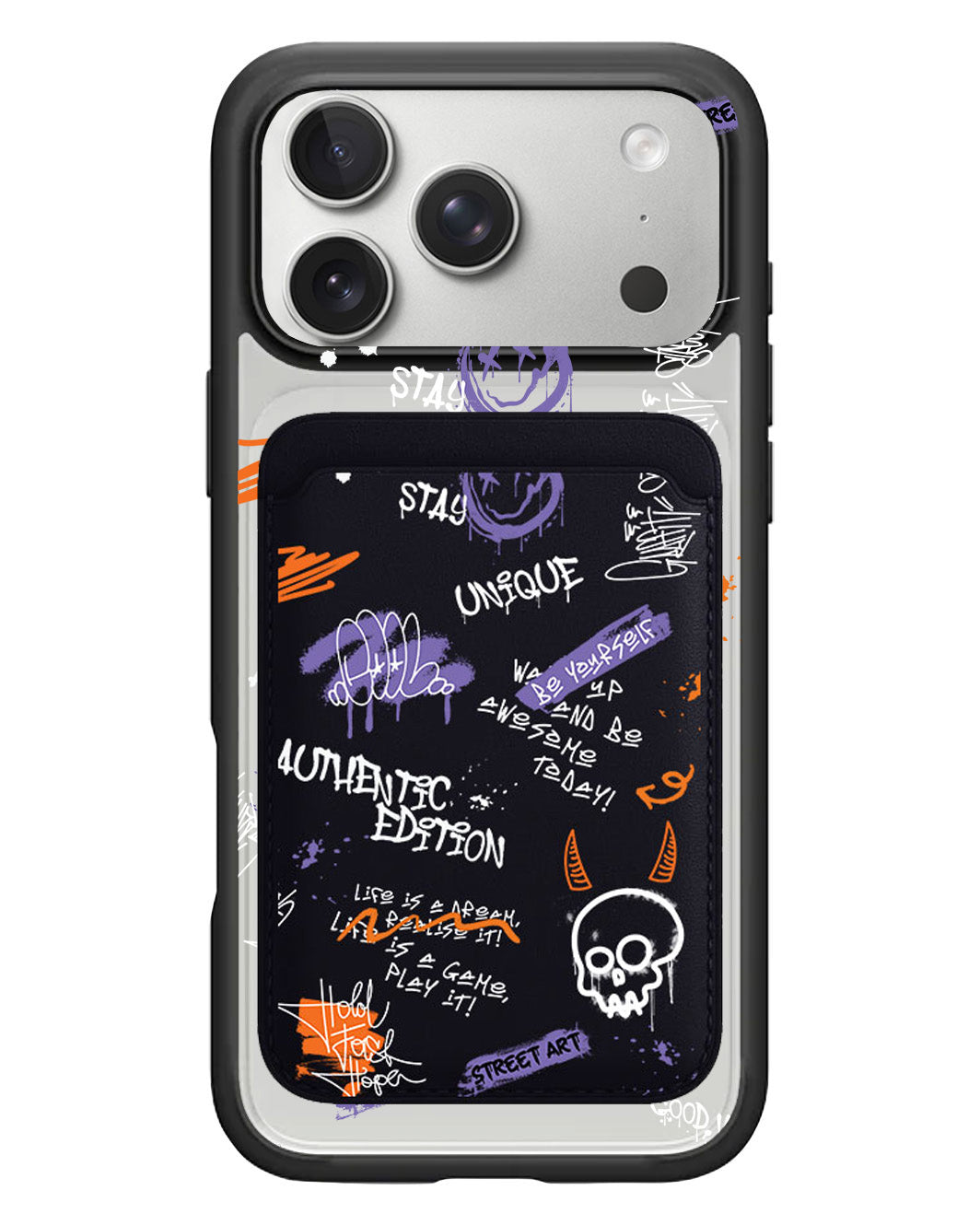 iPhone Magnetic Wallet Case - Graffiti