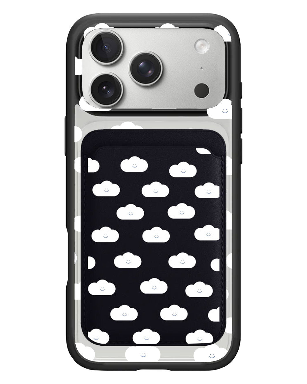 iPhone Magnetic Wallet Case - White Cloud
