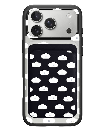 iPhone Magnetic Wallet Case - White Cloud