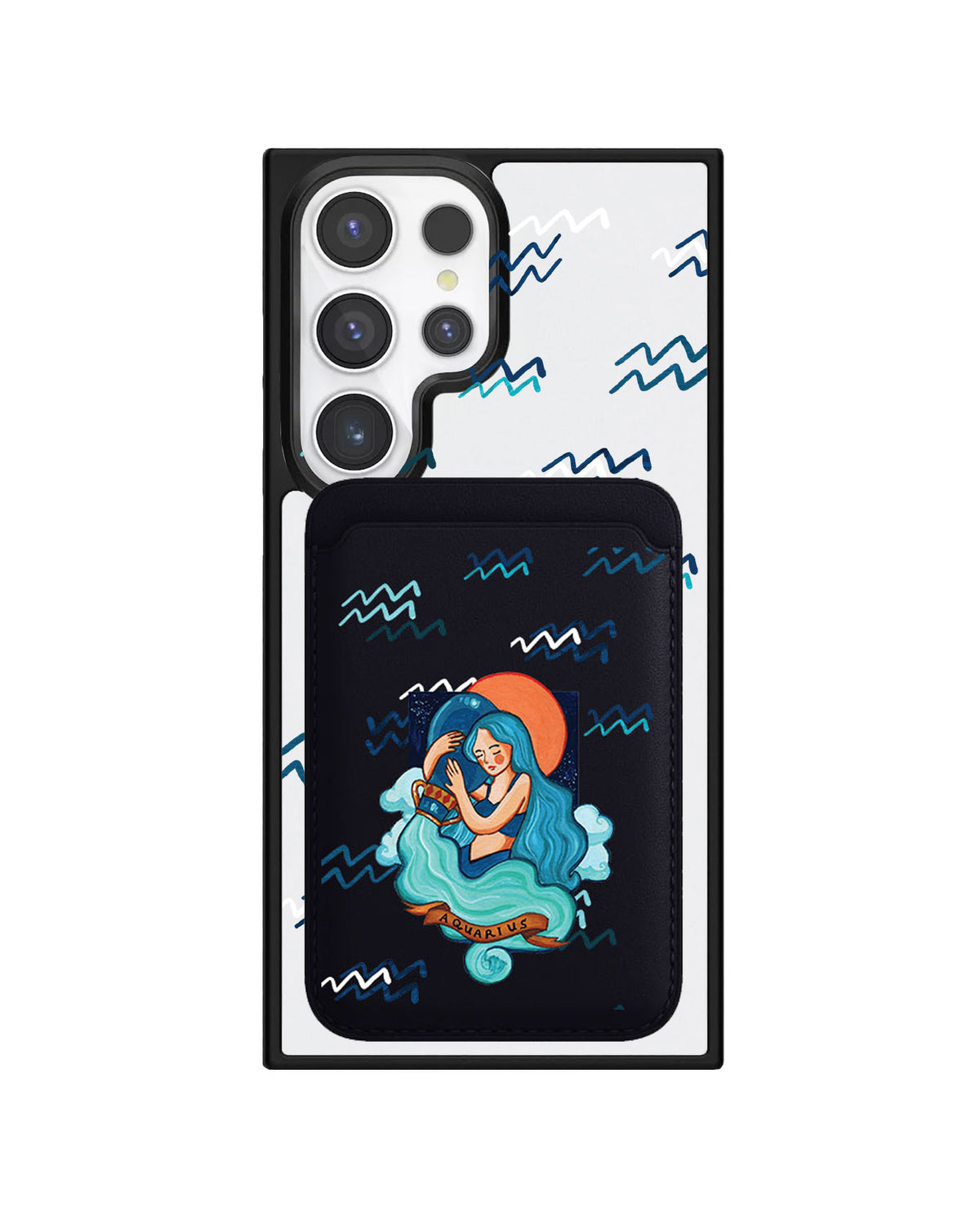 Android Magnetic Wallet Case - Aquarius