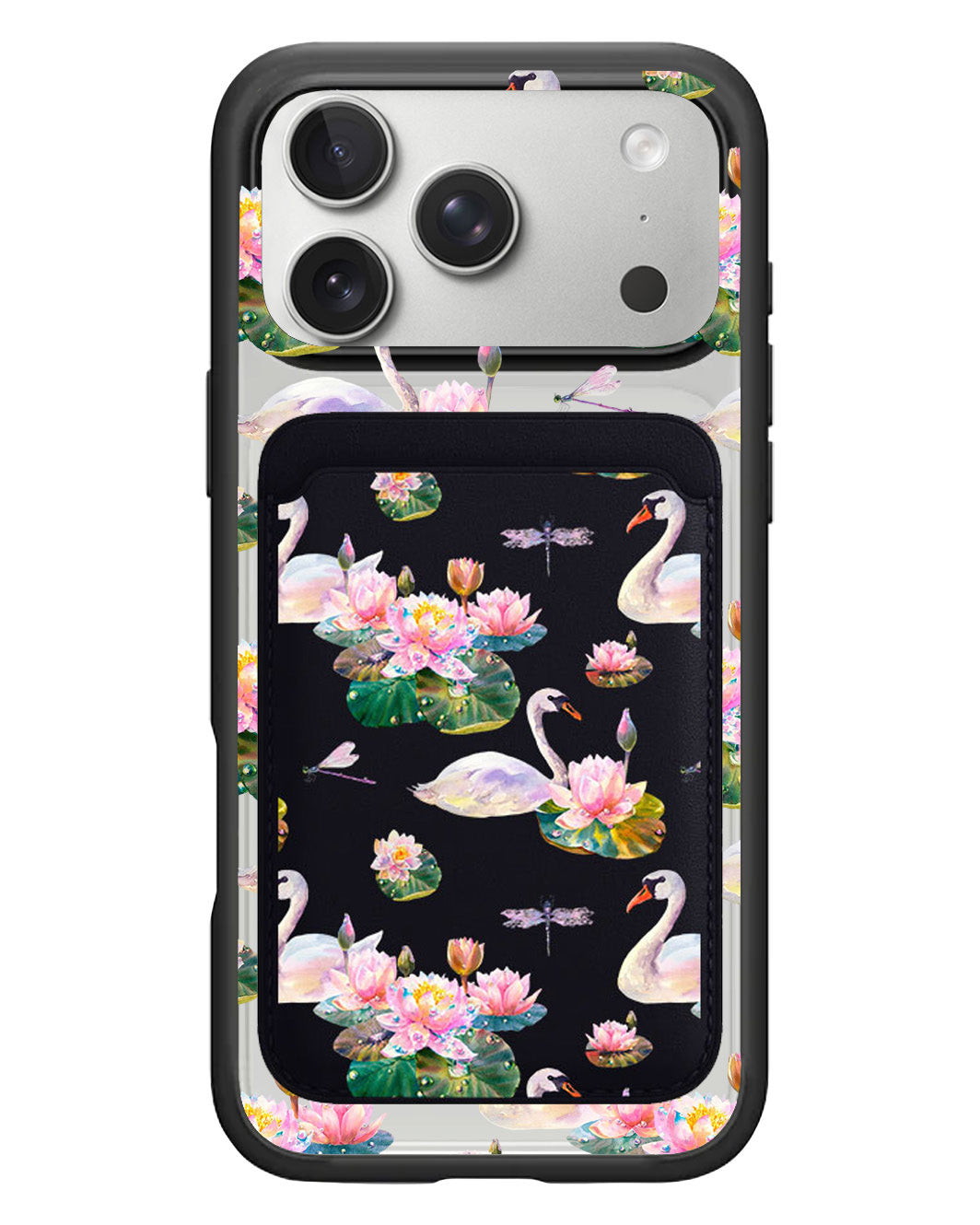 iPhone Magnetic Wallet Case - Swan
