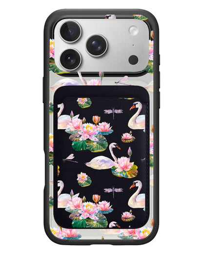 iPhone Magnetic Wallet Case - Swan