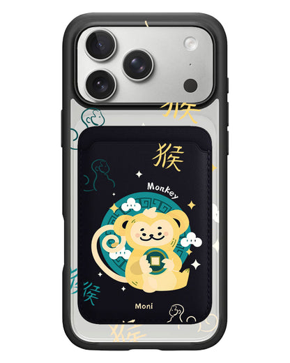 iPhone Magnetic Wallet Case - Monkey (Chinese Zodiac / Shio)
