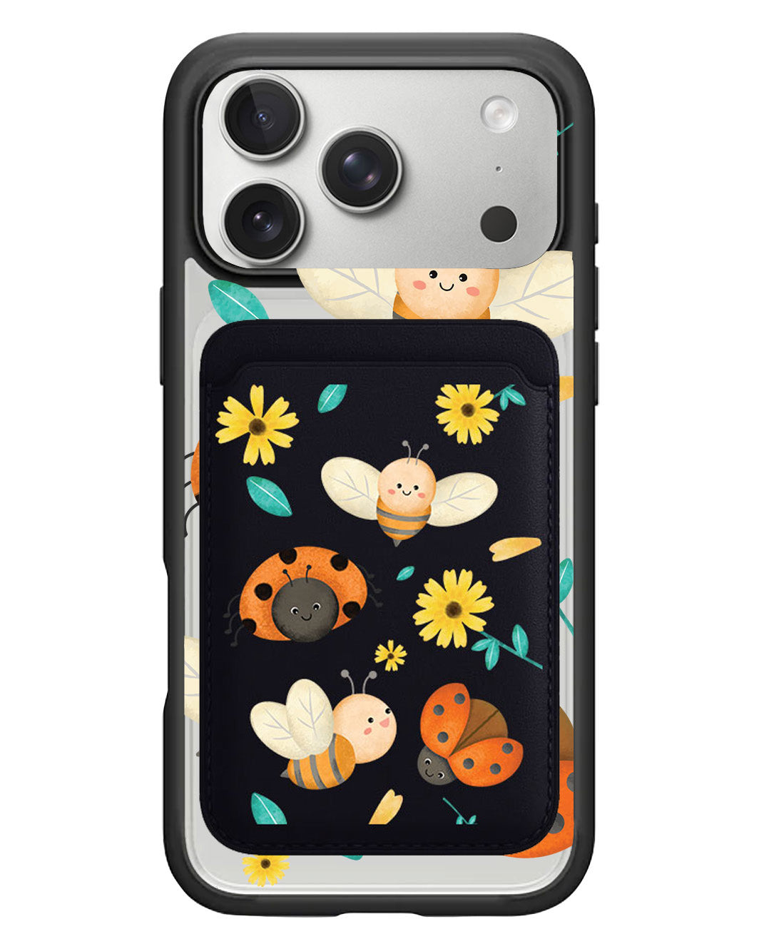 iPhone Magnetic Wallet Case - Lady Bug & Bee