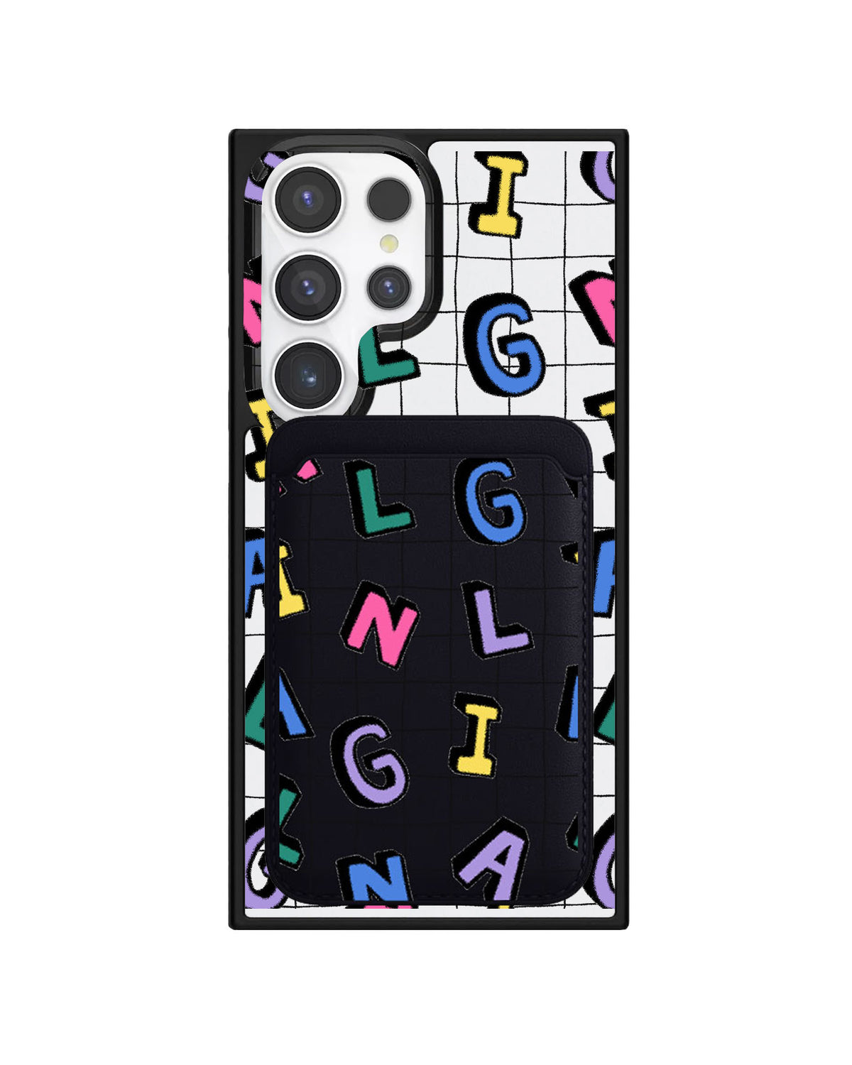 Android Magnetic Wallet Case - Playful Monogram 2.0