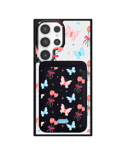 Android Magnetic Wallet Case - Coquette Butterfly