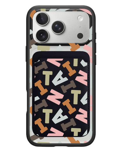 iPhone Magnetic Wallet Case - Scattered Monogram 4.0