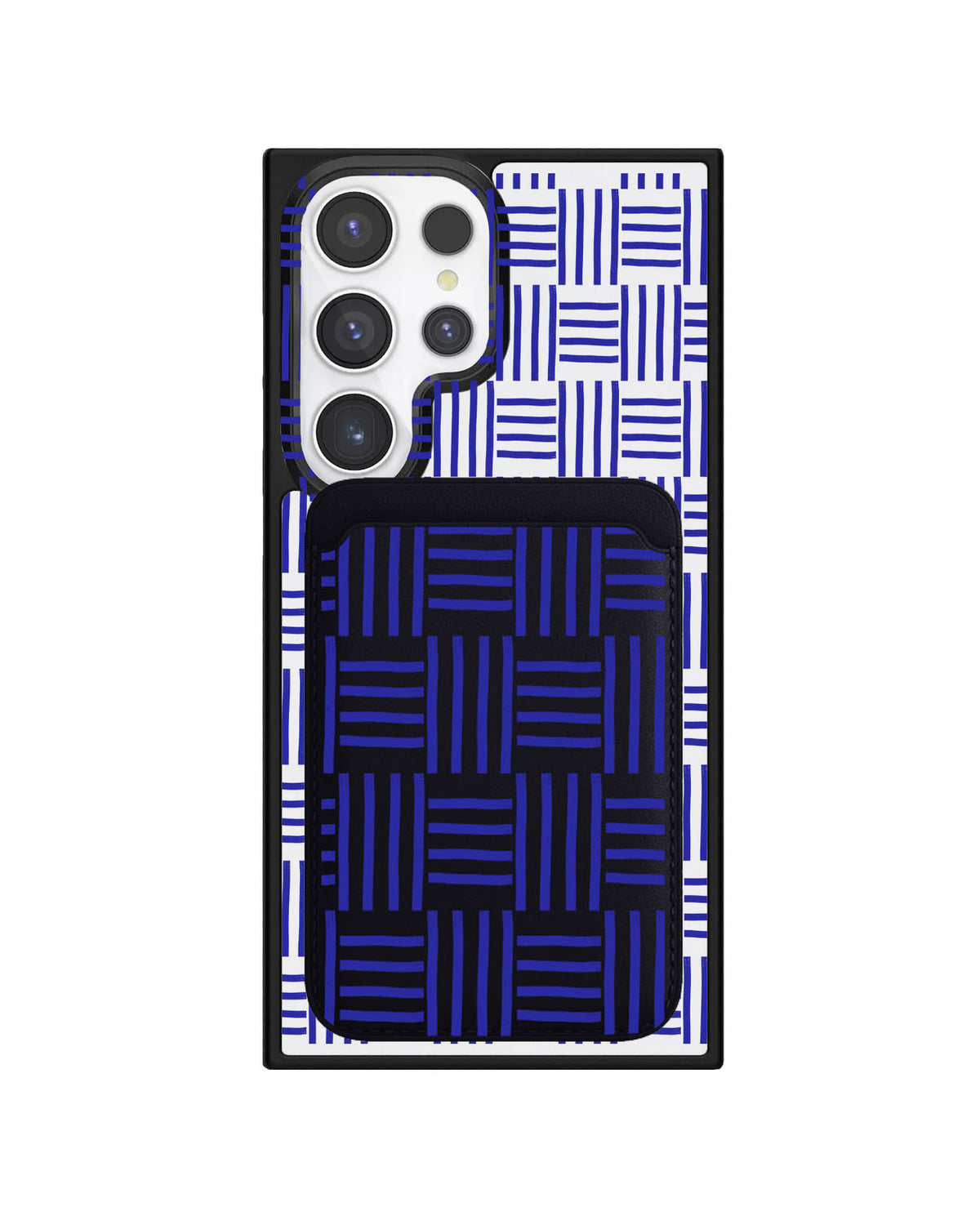 Android Magnetic Wallet Case - Naval Checkered
