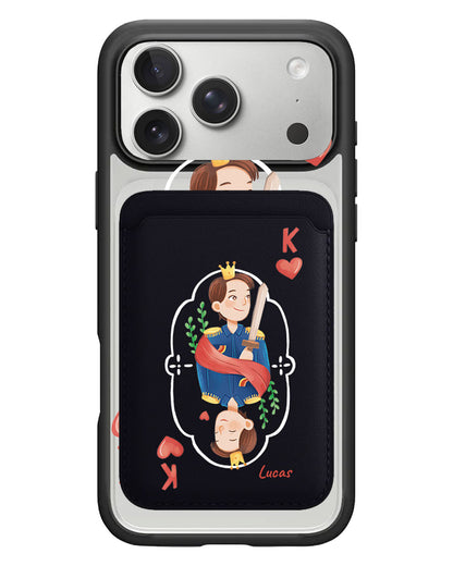iPhone Magnetic Wallet Case - King (Couple Case)