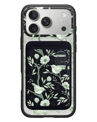 iPhone Magnetic Wallet Case - Lovebird Monochrome 4.0