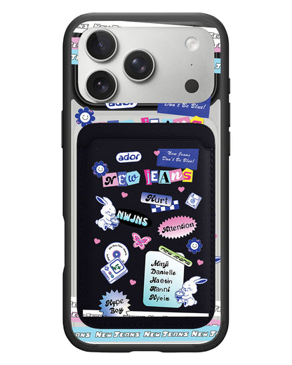 iPhone Magnetic Wallet Case - New Jeans Sticker Pack