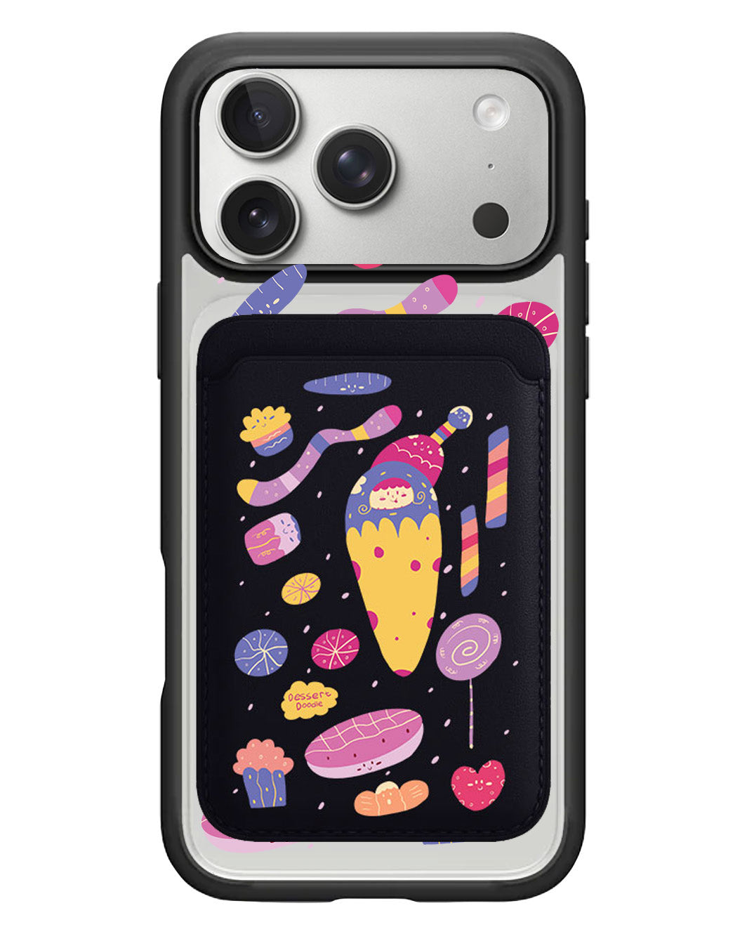 iPhone Magnetic Wallet Case - Dessert Doodle