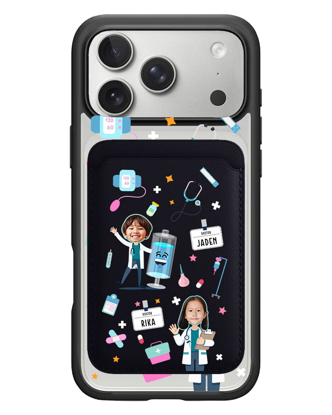iPhone Magnetic Wallet Case - Face Grid Dream Doctor