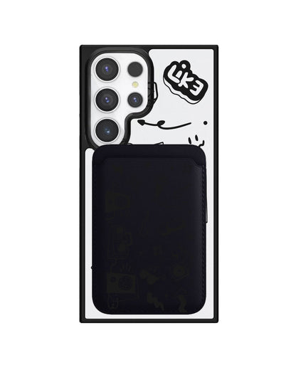 Android Magnetic Wallet Case - Social Black