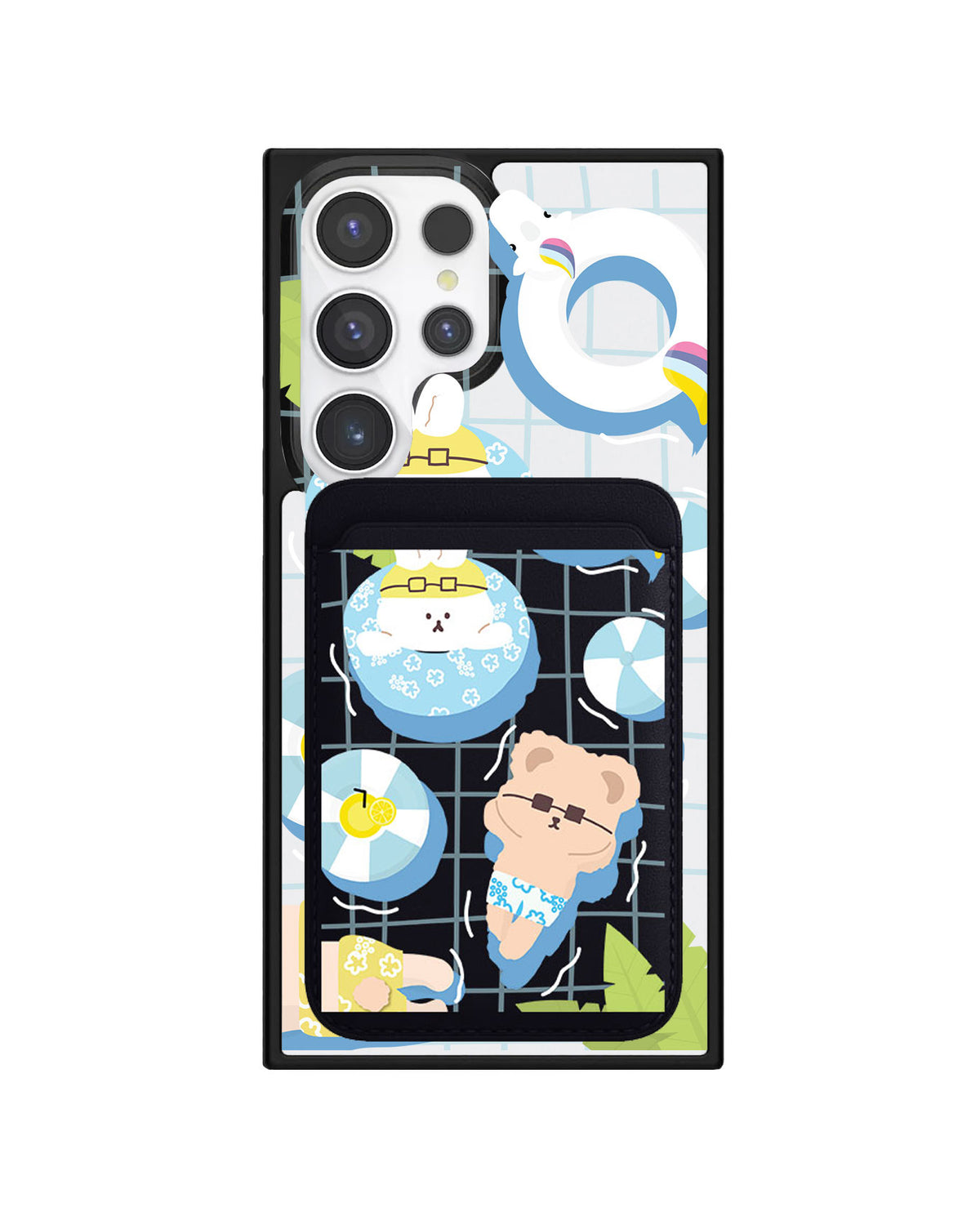 Android Magnetic Wallet Case - Pool Party Blue