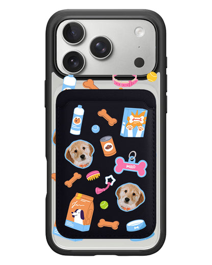 iPhone Magnetic Wallet Case - Pet Grid Puppy Sweet Treats