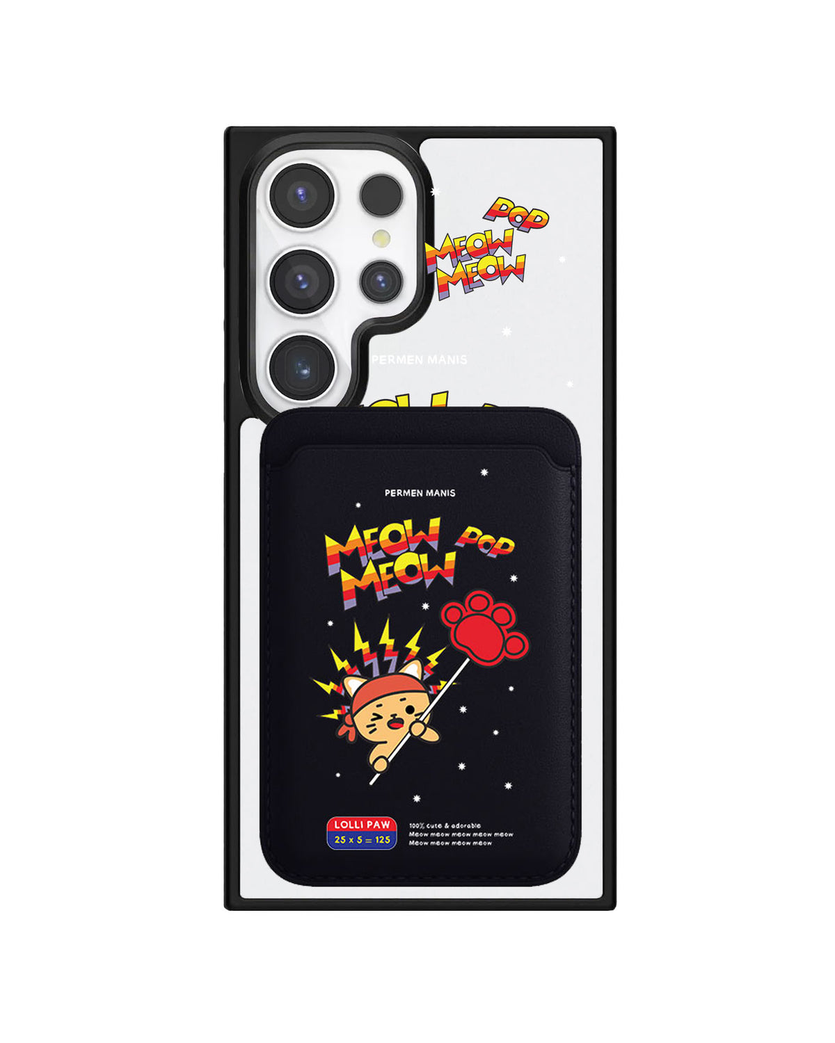 Android Magnetic Wallet Case - Meow Pop 1.0