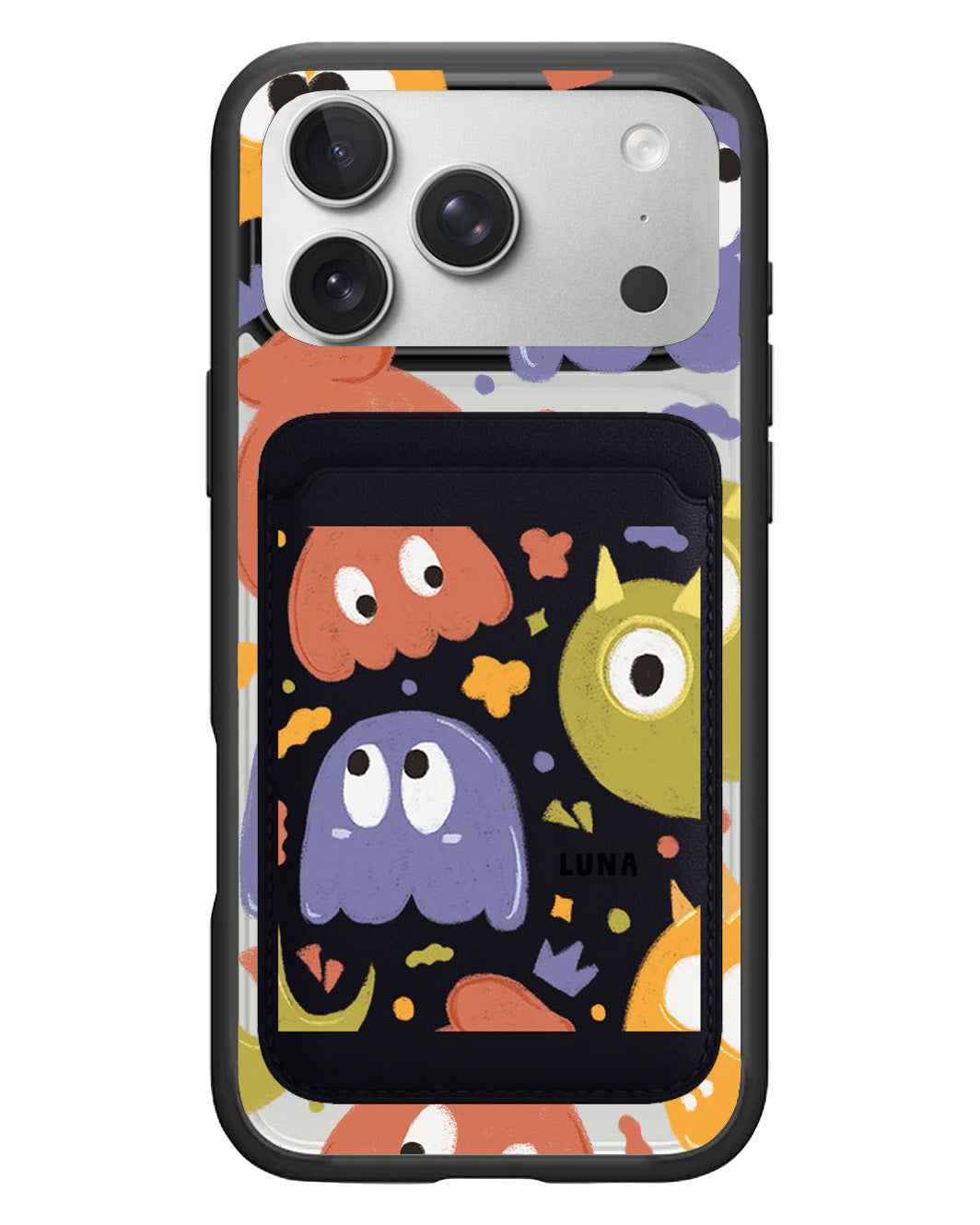 iPhone Magnetic Wallet Case - Cute Monster 1.0