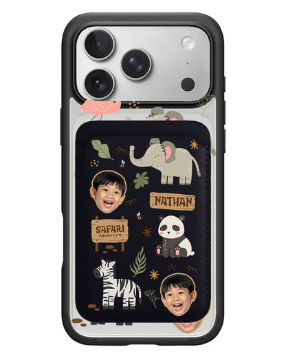 iPhone Magnetic Wallet Case - Face Grid Safari 2.0