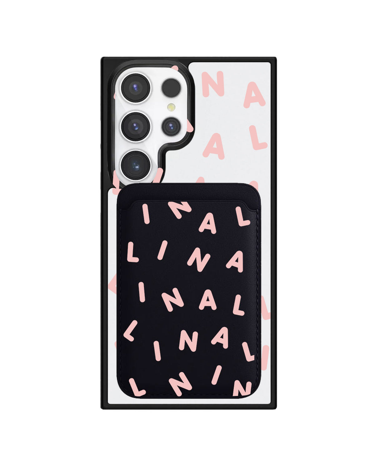 Android Magnetic Wallet Case - Monogram 2.0 Pink