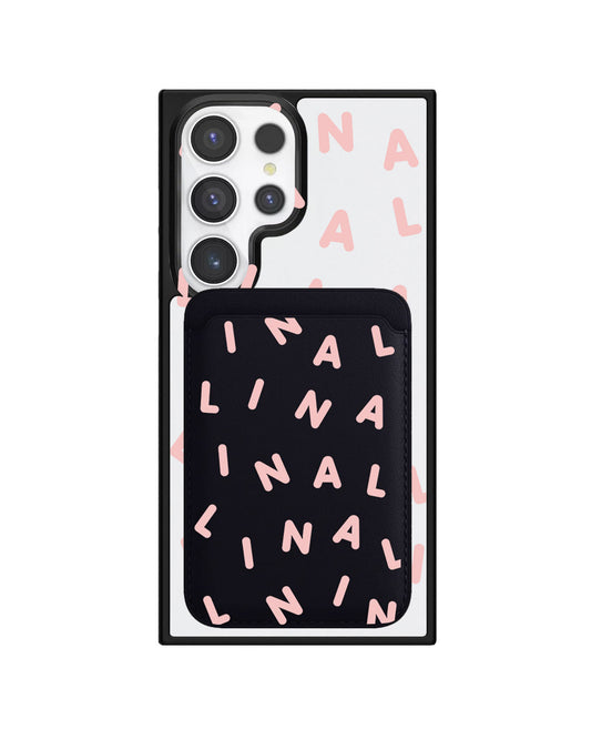 Android Magnetic Wallet Case - Monogram 2.0 Pink