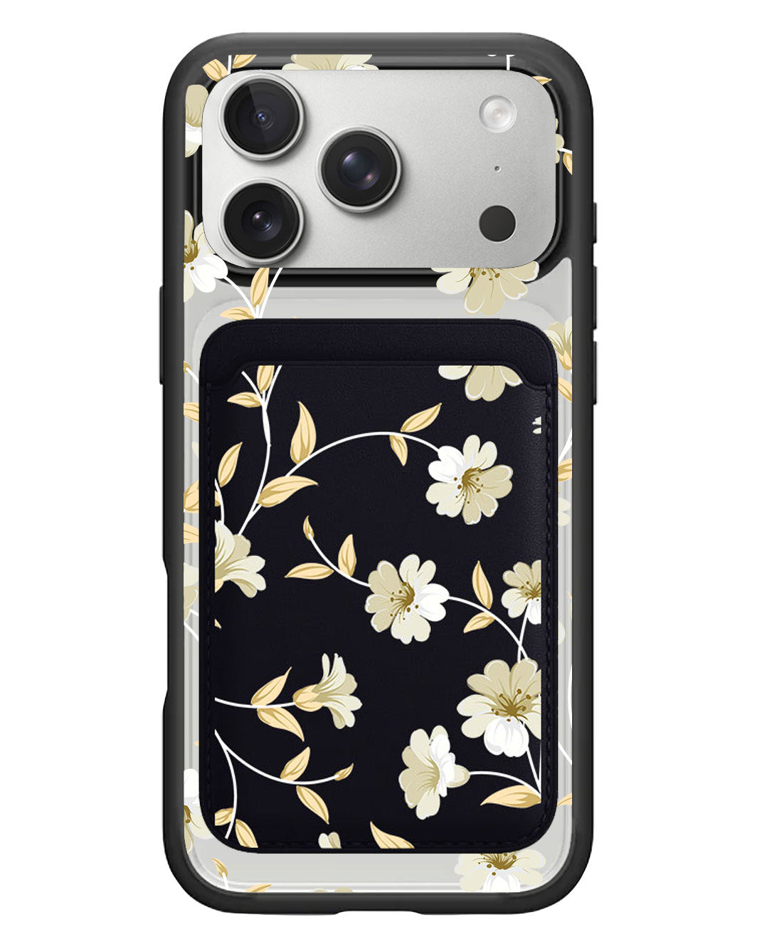 iPhone Magnetic Wallet Case - White Magnolia