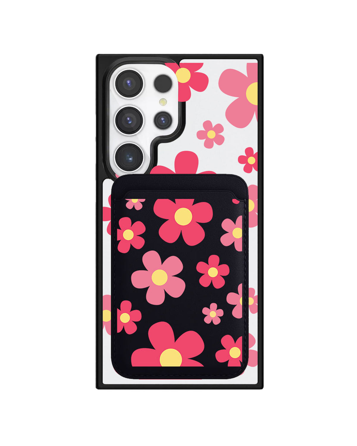 Android Magnetic Wallet Case - Daisy Blush