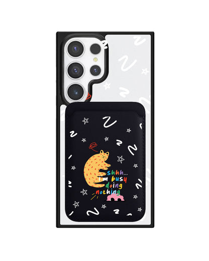 Android Magnetic Wallet Case - Busy Doing Nothing