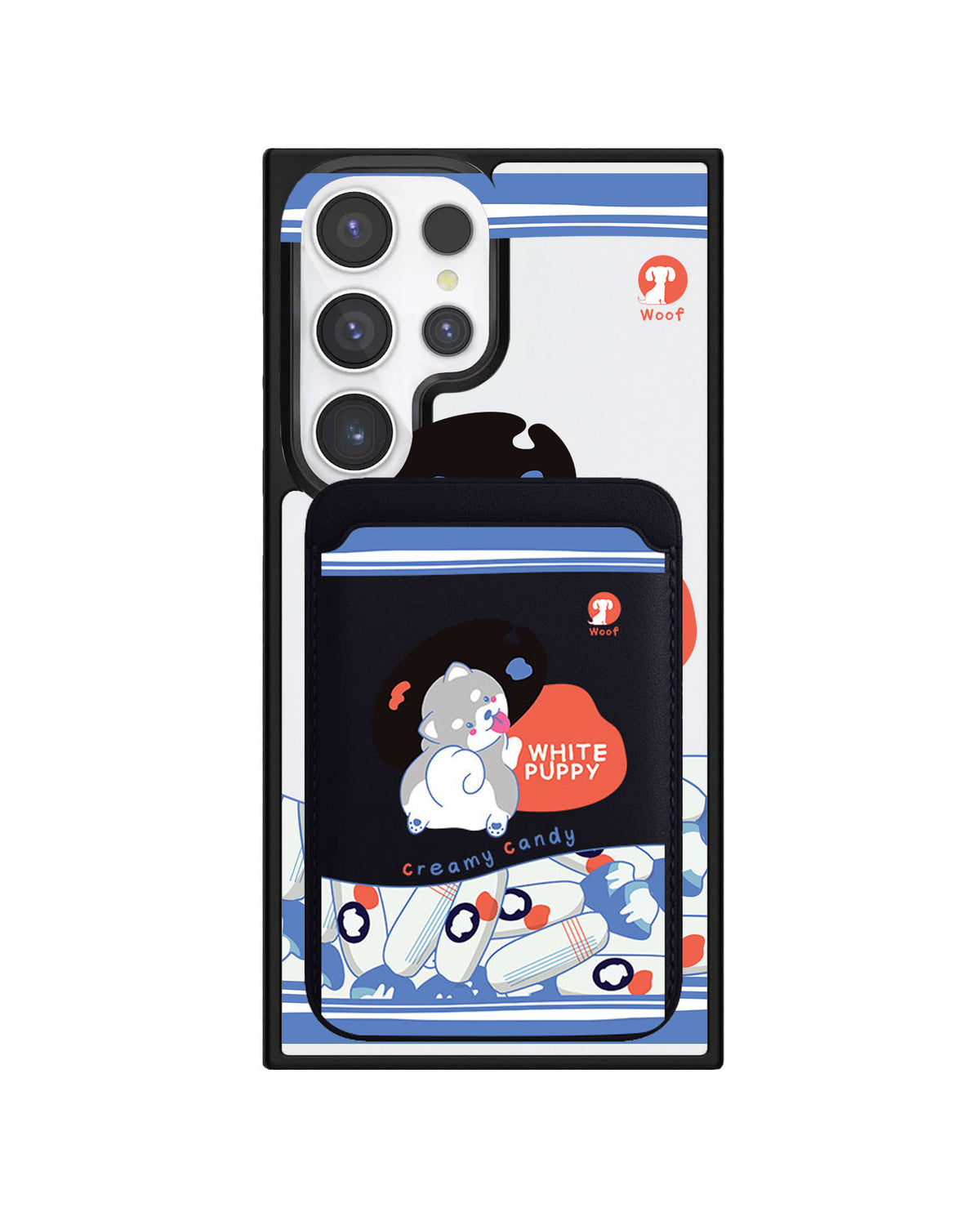 Android Magnetic Wallet Case - White Puppy
