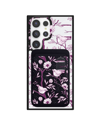 Android Magnetic Wallet Case - Lovebird Monochrome 5.0