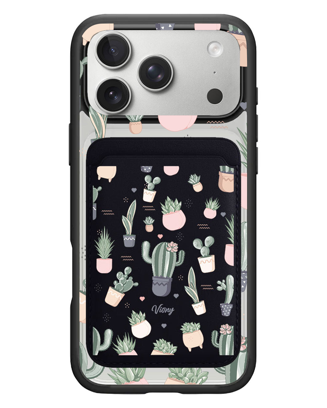 iPhone Magnetic Wallet Case - Cactus 2.0