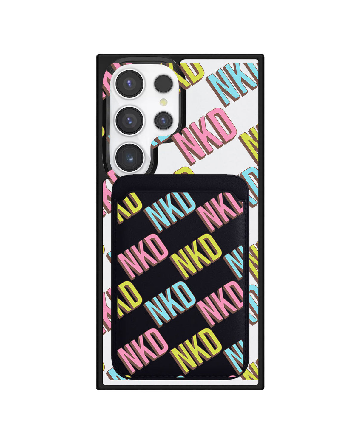 Android Magnetic Wallet Case - Diagonal Initial Monogram 3.0