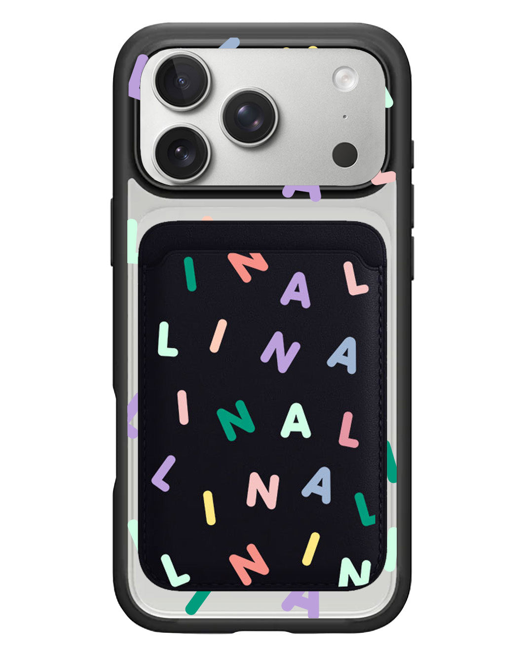 iPhone Magnetic Wallet Case - Monogram 2.0 Rainbow