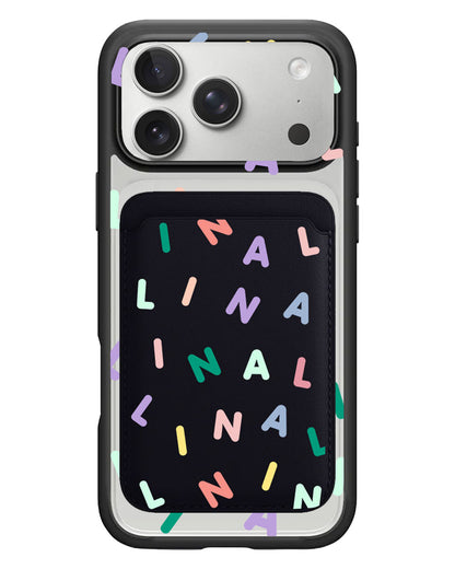 iPhone Magnetic Wallet Case - Monogram 2.0 Rainbow