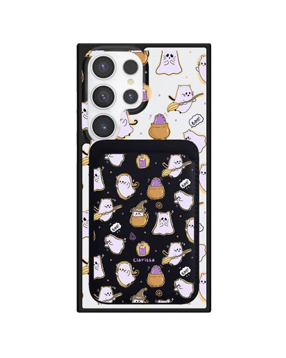 Android Magnetic Wallet Case - Spooky Cat