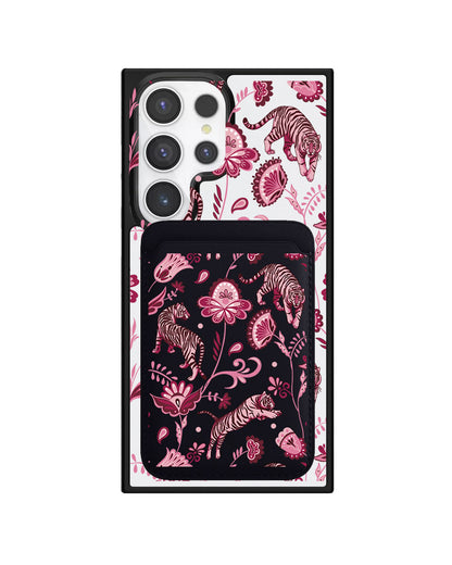 Android Magnetic Wallet Case - Tiger & Floral 2.0