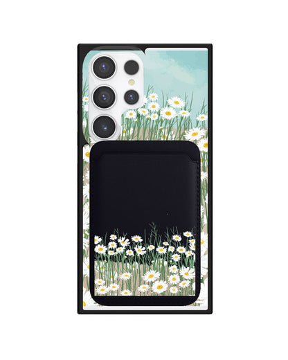Android Magnetic Wallet Case - Oil Painting Daisy