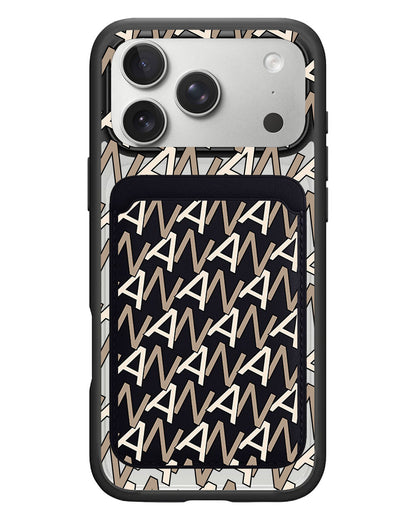 iPhone Magnetic Wallet Case - Initial Monogram 4.0