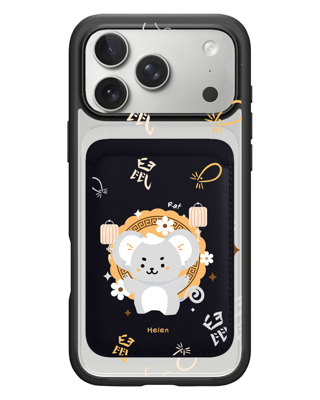 iPhone Magnetic Wallet Case - Rat (Chinese Zodiac / Shio)