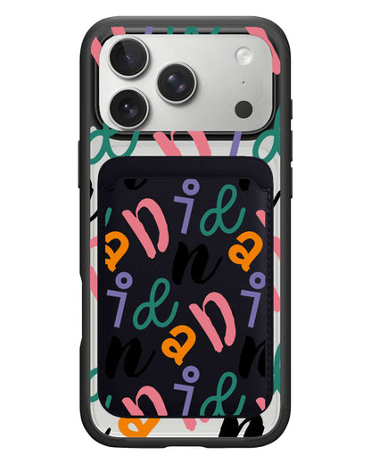 iPhone Magnetic Wallet Case - Playful Monogram 3.0