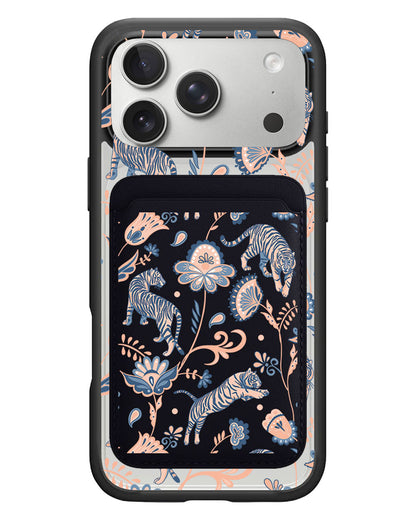 iPhone Magnetic Wallet Case - Tiger & Floral 5.0