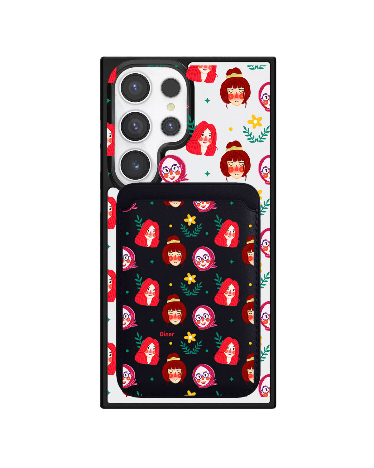 Android Magnetic Wallet Case - Lovely Faces