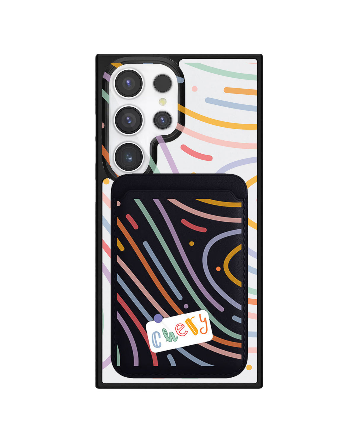 Android Magnetic Wallet Case - Doodle Monogram 2.0