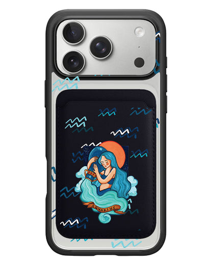 iPhone Magnetic Wallet Case - Aquarius