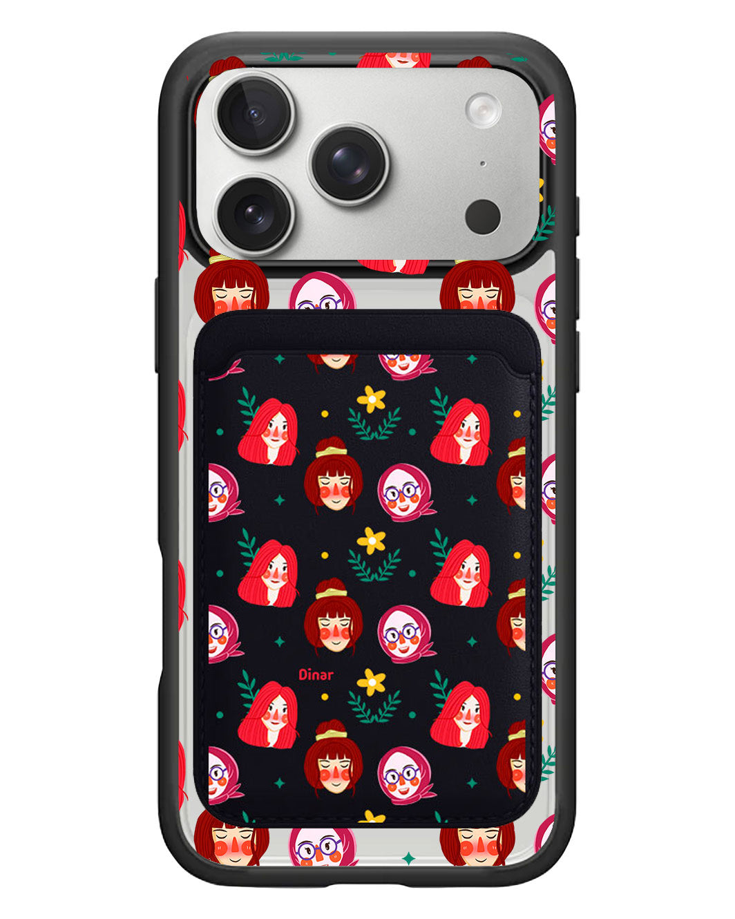 iPhone Magnetic Wallet Case - Lovely Faces