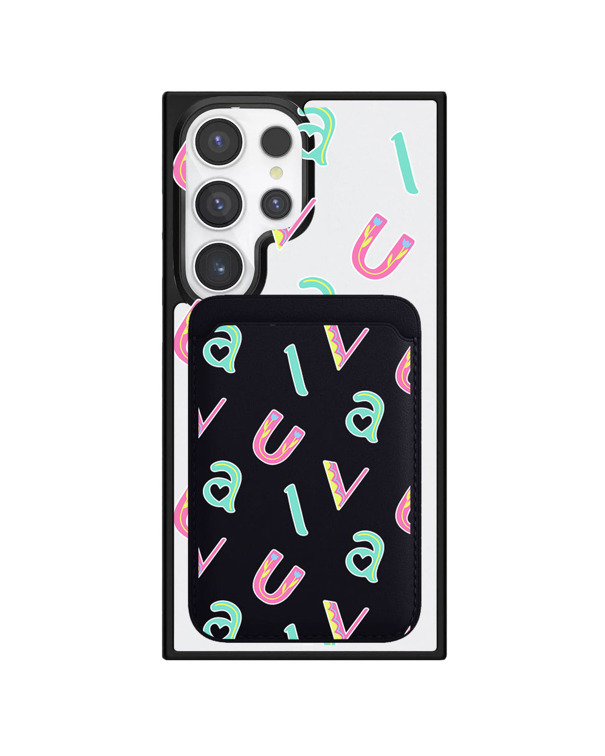 Android Magnetic Wallet Case - Playful Monogram 6.0