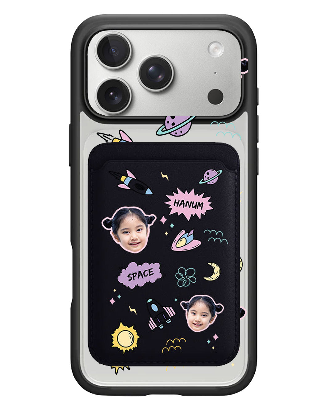 iPhone Magnetic Wallet Case - Face Grid Space