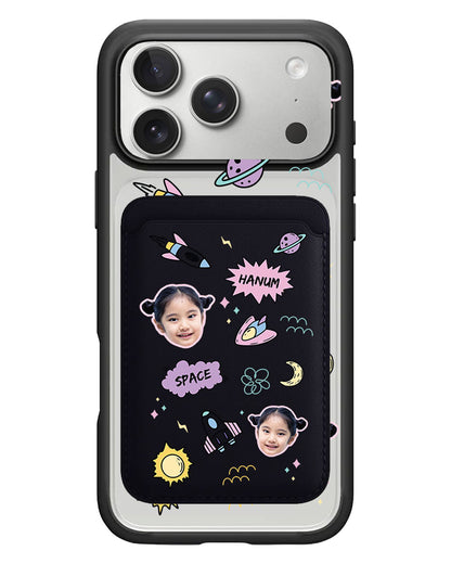 iPhone Magnetic Wallet Case - Face Grid Space