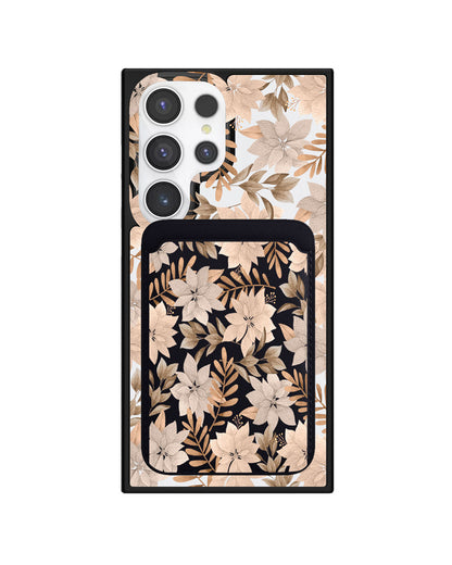 Android Magnetic Wallet Case - Rustic Lily