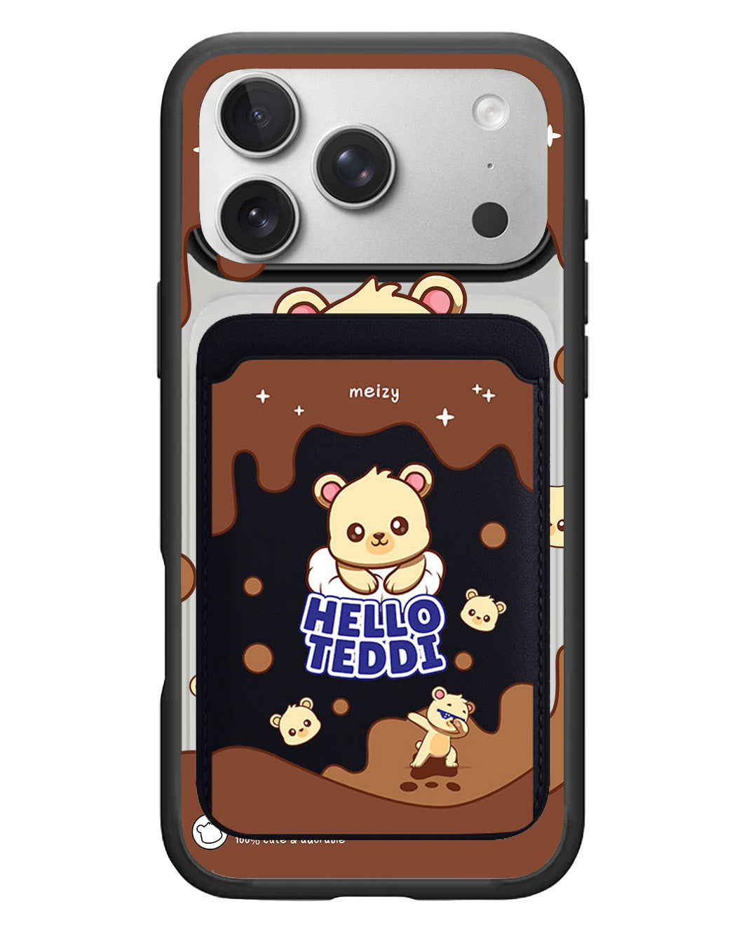 iPhone Magnetic Wallet Case - Hello Teddy 1.0
